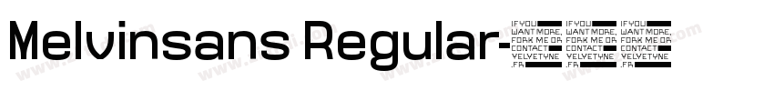 Melvinsans Regular字体转换